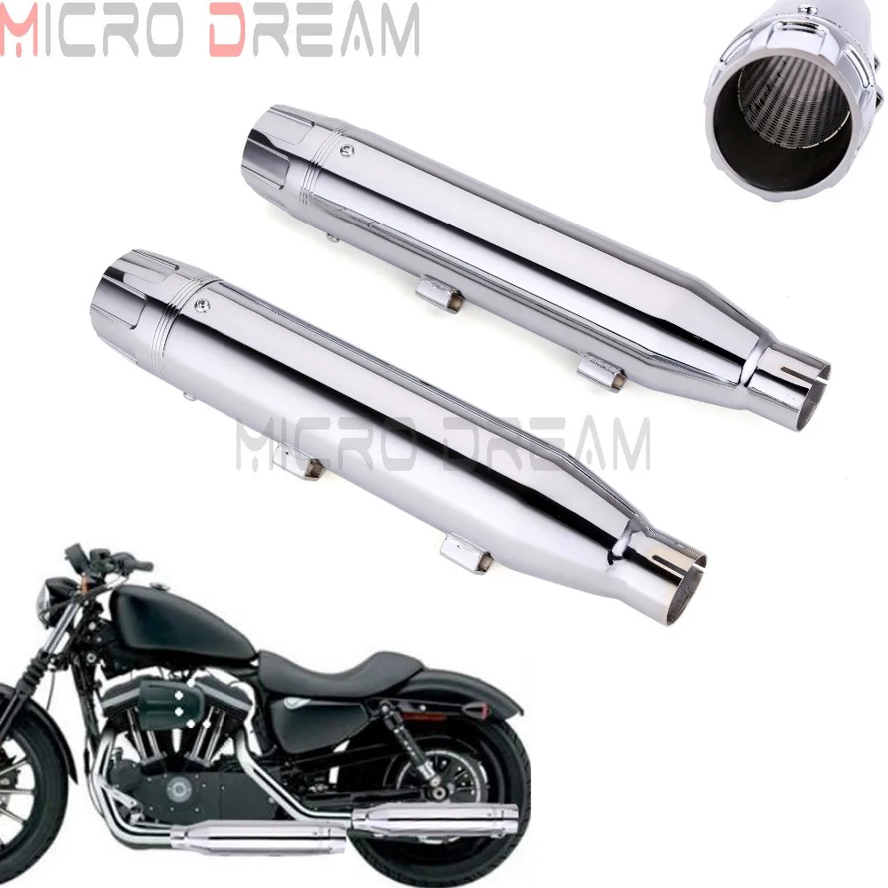 Выхлопные трубы 3 1/4 дюйма глушители без шнуровки для Harley Sportster XL 1200 883 Iron SuperLow Forty