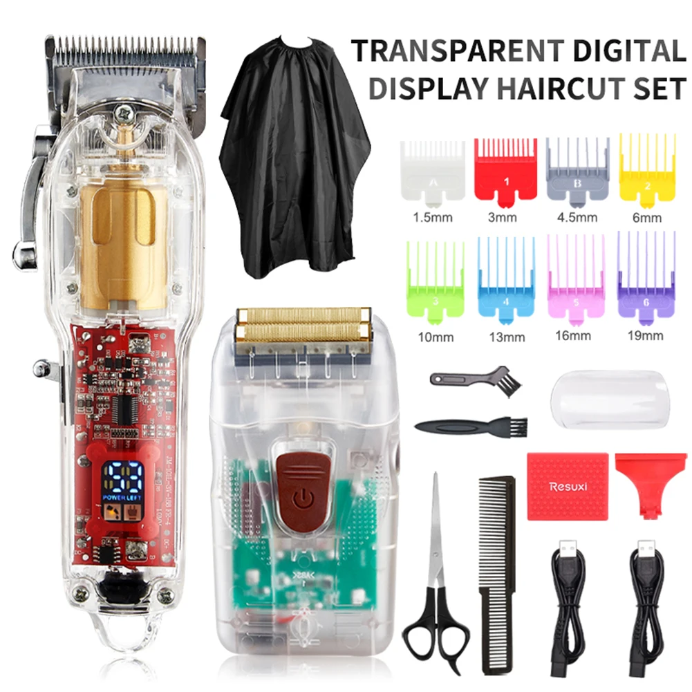Ni-Cr battery Hair Clipper Beard Trimmer Set USB Rechargeable Hair Cutting Set with Guide Comb Scissors Grooming Kit for Home
Ni-Cr battery Hair Clipper Beard Trimmer Set USB Rechargeable Hair Cutting Set with Guide Comb Scissors Grooming Kit for Home