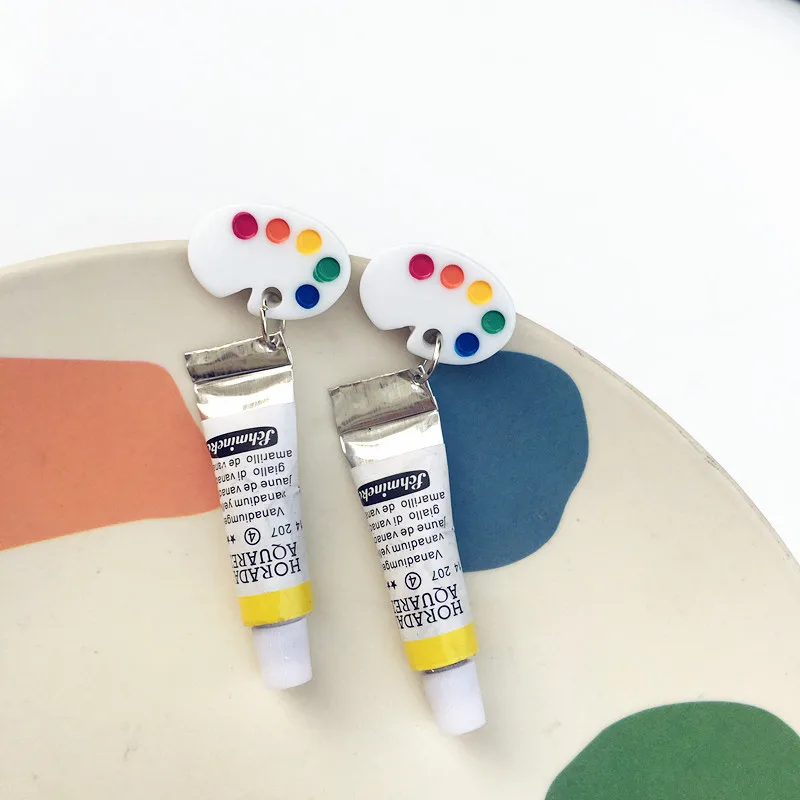 Creative Colorful Pigments Palette Drop Earrings For Women Funny Paint Watercolor Dangle Earrings Party
Creative Colorful Pigments Palette Drop Earrings For Women Funny Paint Watercolor Dangle Earrings Party