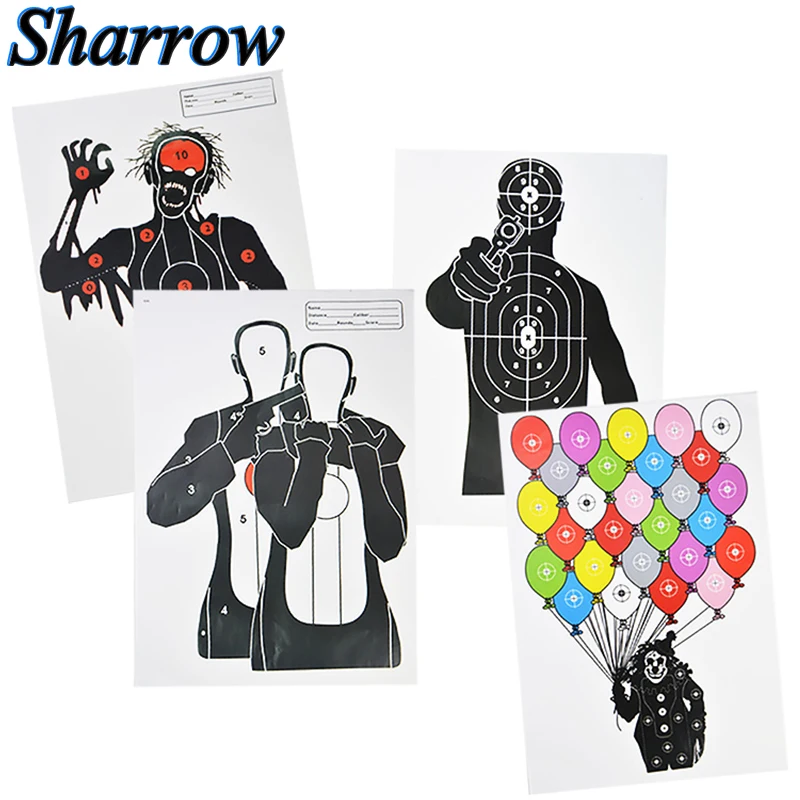 10Pcs 45*32cm Archery Target Paper Useful Face Gauge Bow and Arrow Darts Outdoor Shooting Game Competition Accessories | Спорт и