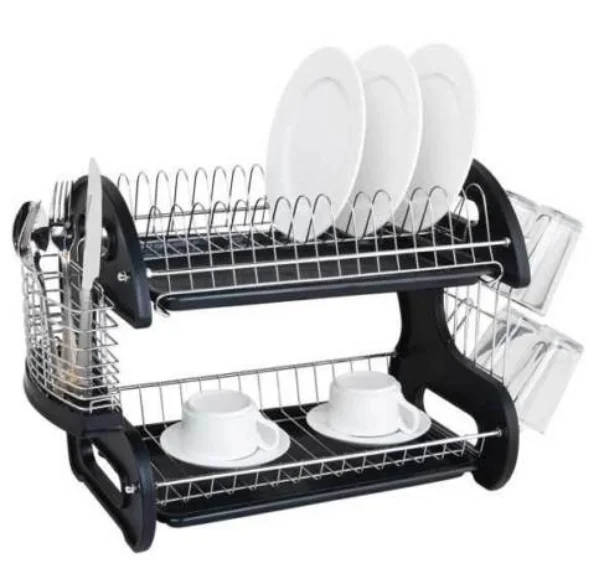 Newly Multifunctional Dual Layers Bowls & Dishes & Chopsticks & Spoons Collection Shelf Dish Drainer Black TE889
Newly Multifunctional Dual Layers Bowls & Dishes & Chopsticks & Spoons Collection Shelf Dish Drainer Black TE889