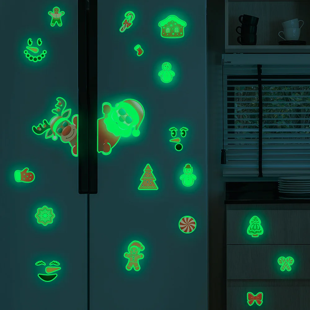 Creative Christmas Decoration Snowman Glowing Stickers Glow In The Dark Sticker Home Bedroom Living Room Wall Fridge Decor
Creative Christmas Decoration Snowman Glowing Stickers Glow In The Dark Sticker Home Bedroom Living Room Wall Fridge Decor