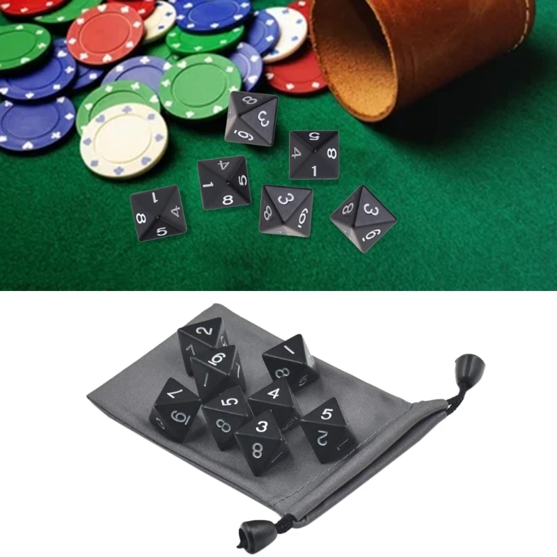 8 Pcs/Set Acrylic Dice 8 Sided D8 Various Shapes Sculpture Digital Dices for Club/Party/Family Board Game Accessories
8 Pcs/Set Acrylic Dice 8 Sided D8 Various Shapes Sculpture Digital Dices for Club/Party/Family Board Game Accessories