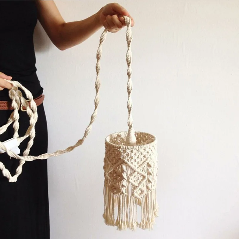 Hand-woven Lampshade Chandelier Shades for Bedroom Living Room Homestay Bohemian Wind Hanging Lampshade
Hand-woven Lampshade Chandelier Shades for Bedroom Living Room Homestay Bohemian Wind Hanging Lampshade