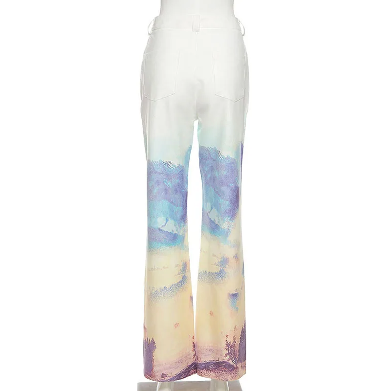 Tie-dye Women Casual Pants 2021 Korean Fashion Ladies Streetwear Color Blocked High Waist Light Wash Straigh Pants 90s Aesthetic
Tie-dye Women Casual Pants 2021 Korean Fashion Ladies Streetwear Color Blocked High Waist Light Wash Straigh Pants 90s Aesthetic