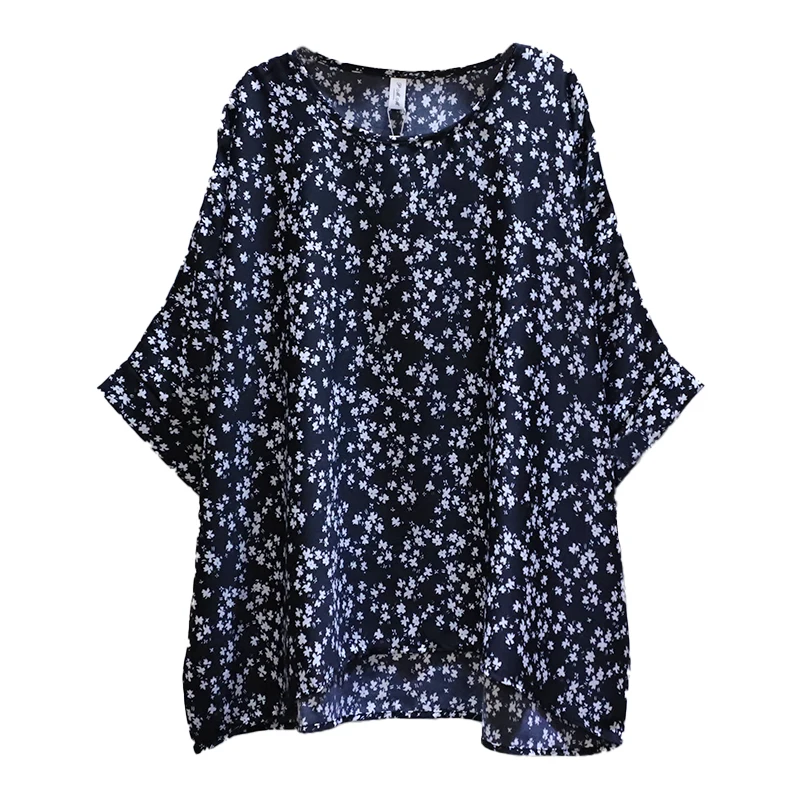 IEQJ 2021 Summer New Korean White Temperament Retro Floral Round Neck Loose Large Size Bat Sleeve Chiffon Shirt Top Women 3F0623
IEQJ 2021 Summer New Korean White Temperament Retro Floral Round Neck Loose Large Size Bat Sleeve Chiffon Shirt Top Women 3F0623