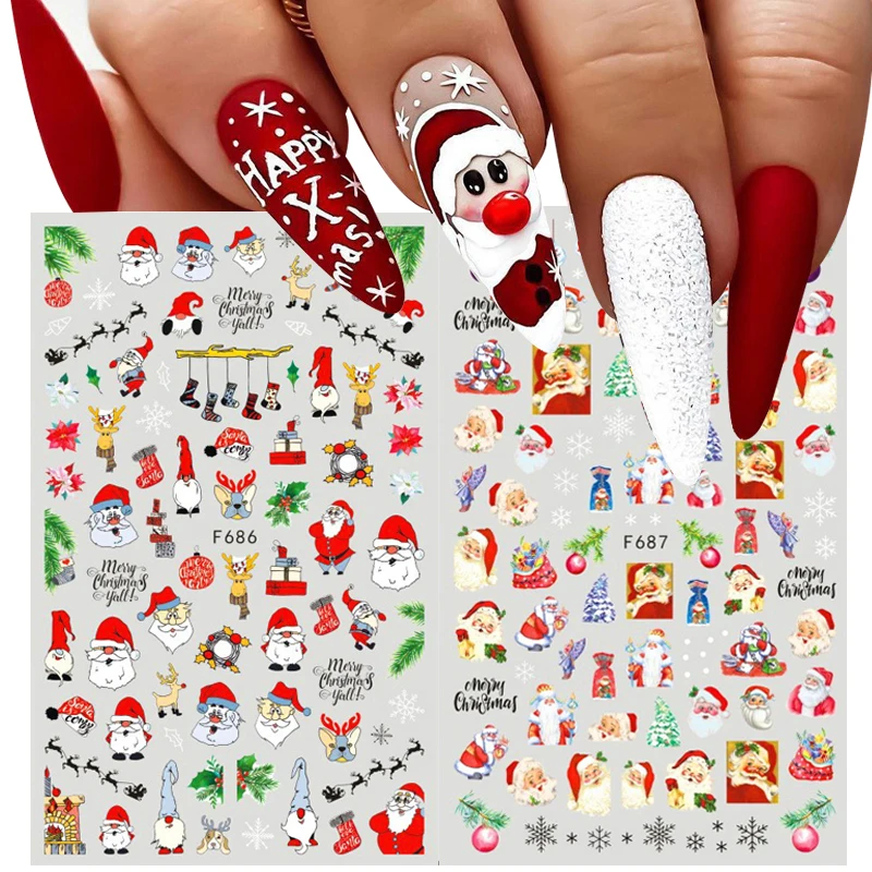 Merry Christmas 3D Nails Sticker Winter Cute Cartoon Sliders Snowflake Elk Xmas Tree Decal UV Gel Polisn Manicures Foils Decor
Merry Christmas 3D Nails Sticker Winter Cute Cartoon Sliders Snowflake Elk Xmas Tree Decal UV Gel Polisn Manicures Foils Decor