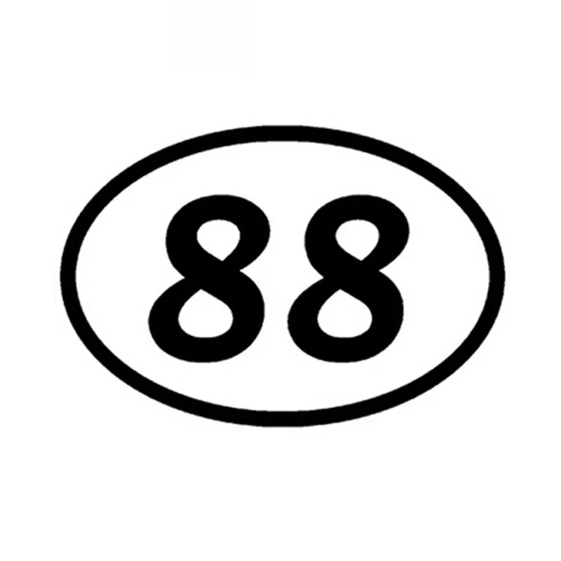 Eighty-eight Oval Creative Decals Fashion Car Window Decals Personalized Pvc Waterproof Decals Black/white, 15cm * 10cm 
Eighty-eight Oval Creative Decals Fashion Car Window Decals Personalized Pvc Waterproof Decals Black/white, 15cm * 10cm
