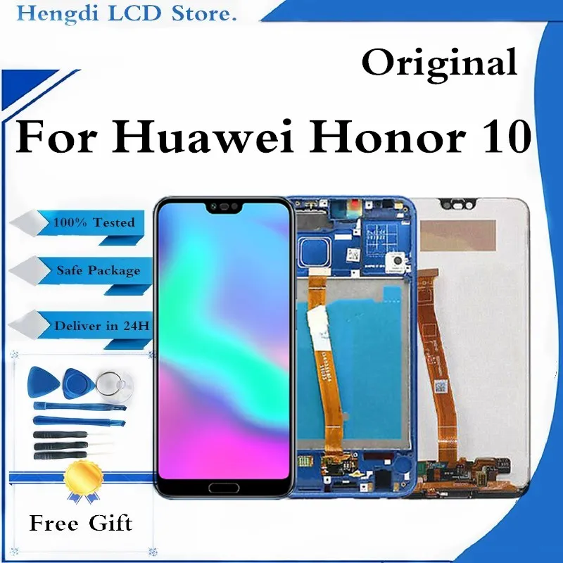 Original LCD with Fingerprint For HUAWEI Honor 10 LCD Display Touch Screen Digitizer For Huawei Honor10 COL-L29 COL-AL10 Display
Original LCD with Fingerprint For HUAWEI Honor 10 LCD Display Touch Screen Digitizer For Huawei Honor10 COL-L29 COL-AL10 Display