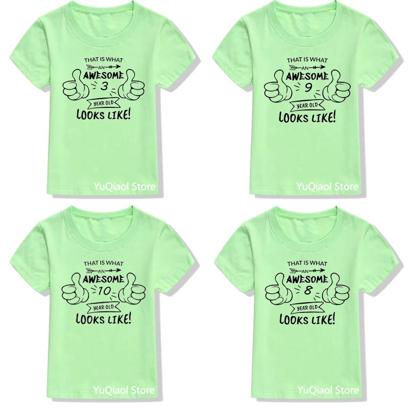 Number 3-10 Printed Awesome Tshirt For Baby Boys Girls Children's Color T Shirt Green Kids Tshirt Funny Birthday Gift/Pesent
Number 3-10 Printed Awesome Tshirt For Baby Boys Girls Children's Color T Shirt Green Kids Tshirt Funny Birthday Gift/Pesent