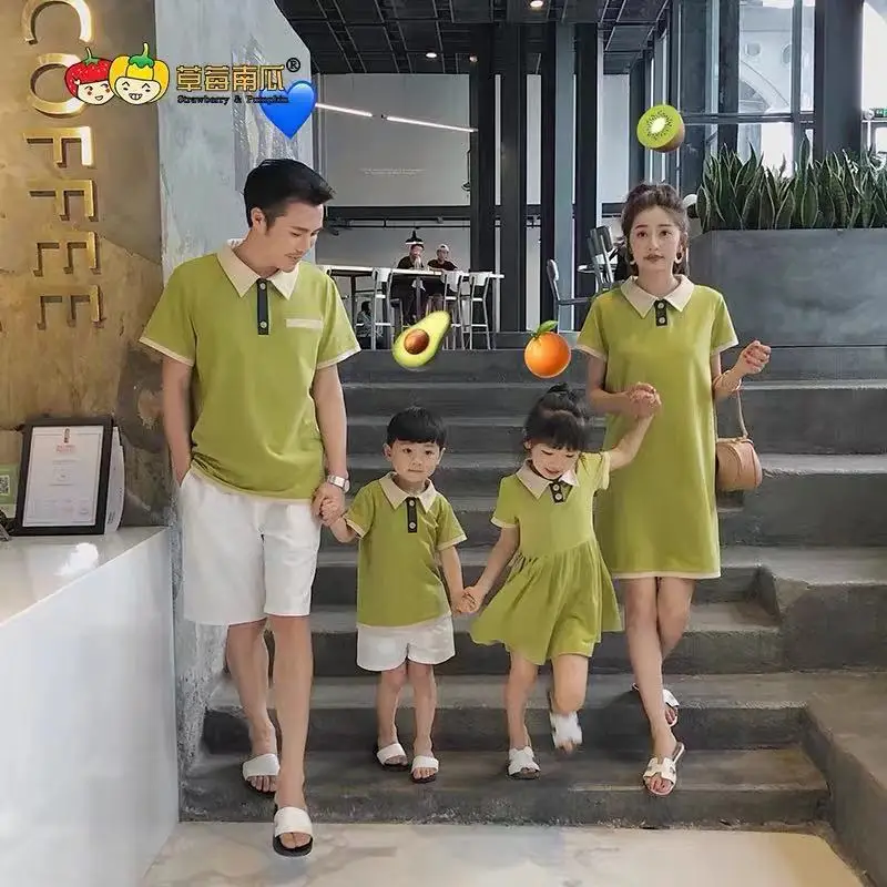 Family Matching Outfits Summer Clothes Polo Shirt Parent Child Outfit Mother-Daughter Dress Collar Triangle Creeper Bag Fart
Family Matching Outfits Summer Clothes Polo Shirt Parent Child Outfit Mother-Daughter Dress Collar Triangle Creeper Bag Fart