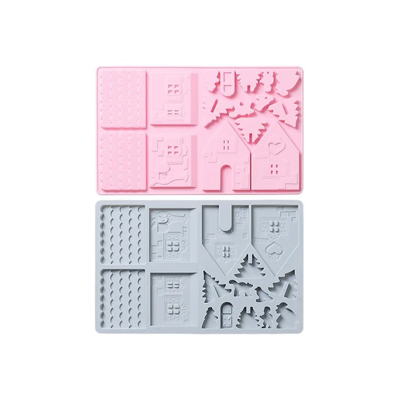 Homemade DIY Christmas House Mold Gingerbread House Chocolate Silicone Mold Cake biscuit tool fondant mould Easy to demold 
Homemade DIY Christmas House Mold Gingerbread House Chocolate Silicone Mold Cake biscuit tool fondant mould Easy to demold