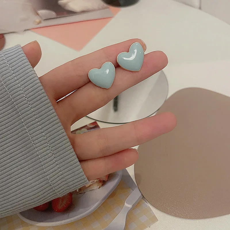 Trend Fashion Blue 2021 Korea Heart Stud Earrings for Women Temperament Earrings Ladies Wedding Party Birthday Jewelry Gifts
Trend Fashion Blue 2021 Korea Heart Stud Earrings for Women Temperament Earrings Ladies Wedding Party Birthday Jewelry Gifts