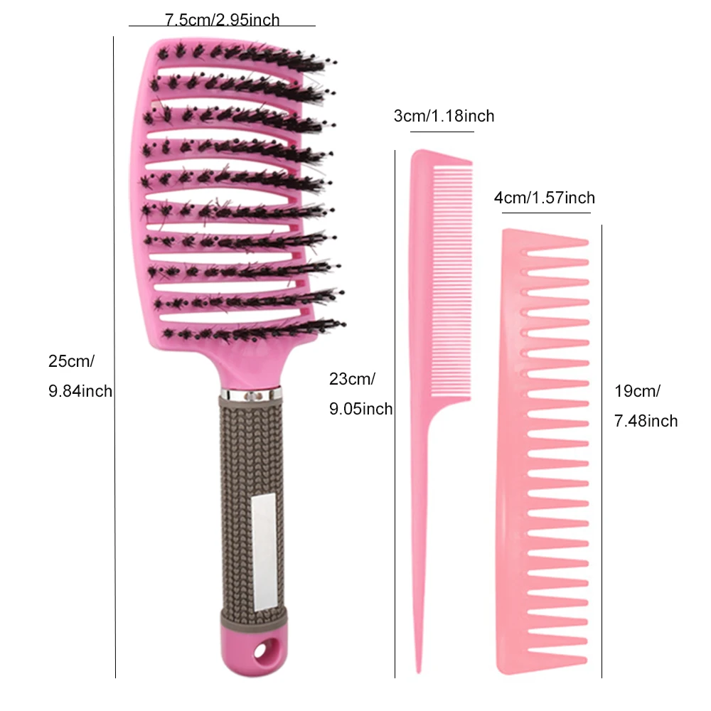 Pop Brush Brosse Demelante 3PCS Detangling Hair Brush Comb Set Detangler Hairbrush Massage Comb for Salon Hairdressing Styling
Pop Brush Brosse Demelante 3PCS Detangling Hair Brush Comb Set Detangler Hairbrush Massage Comb for Salon Hairdressing Styling