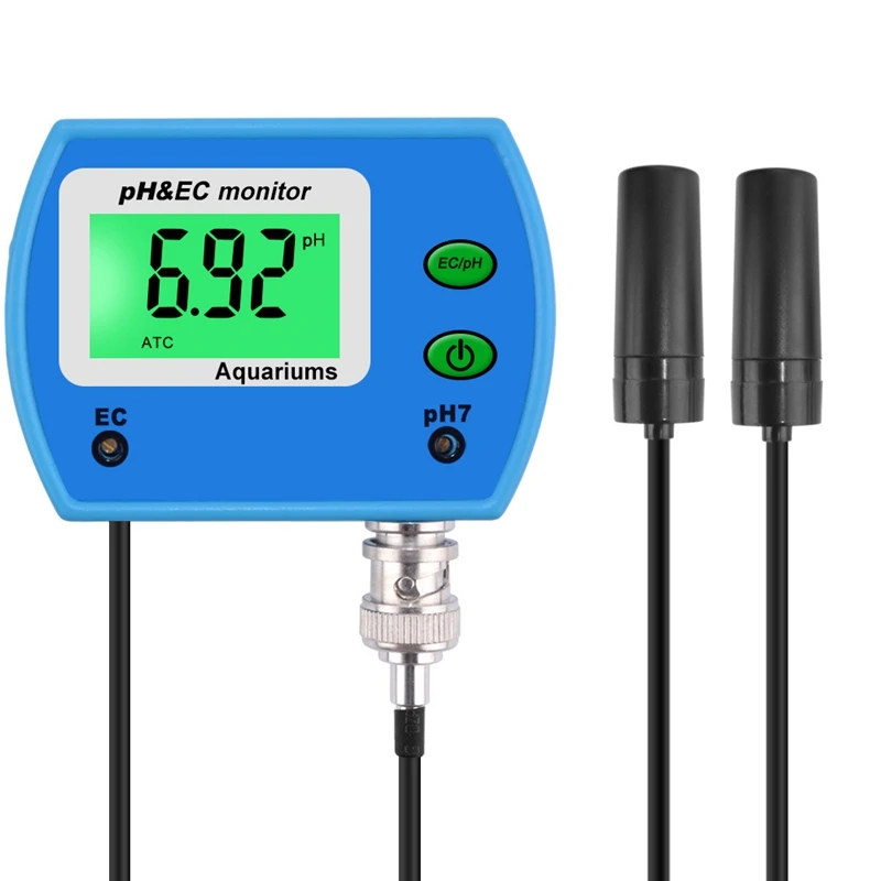

Digital LCD Online PH TEMP Meter Acidimeter Aquarium Drinking Water Quality Monitor 0.01 PH Electrode Analyzer EU Plug