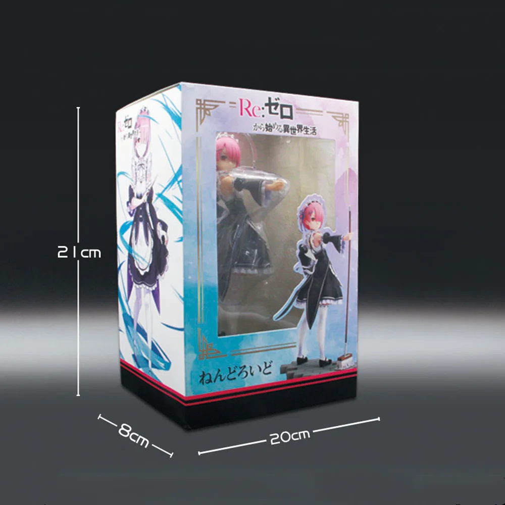 

Anime Figures Re:Life A Different World From Zero Rem Ram Mop Tray Maid Action Girl Figurine Toys Collectible Model Figma Doll