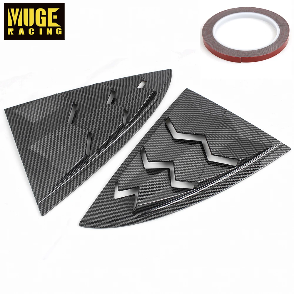 

For Quarter Side Window Scoop Louvers For Tesla Model Y 2020 2021 Window Visor Cover ABS Decorative Patch Exterior RS-LKT059