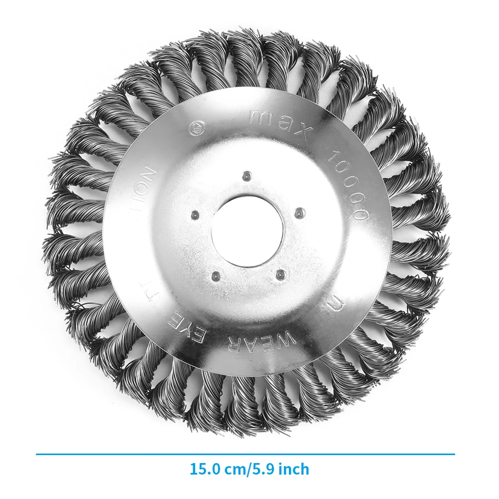 6 Inch Steel Wire Trimmer Head Grass Brush Cutter Dust Removal Weeding Tray Plate Lawn Mower Brush Garden Cutting Tool 150mm
6 Inch Steel Wire Trimmer Head Grass Brush Cutter Dust Removal Weeding Tray Plate Lawn Mower Brush Garden Cutting Tool 150mm