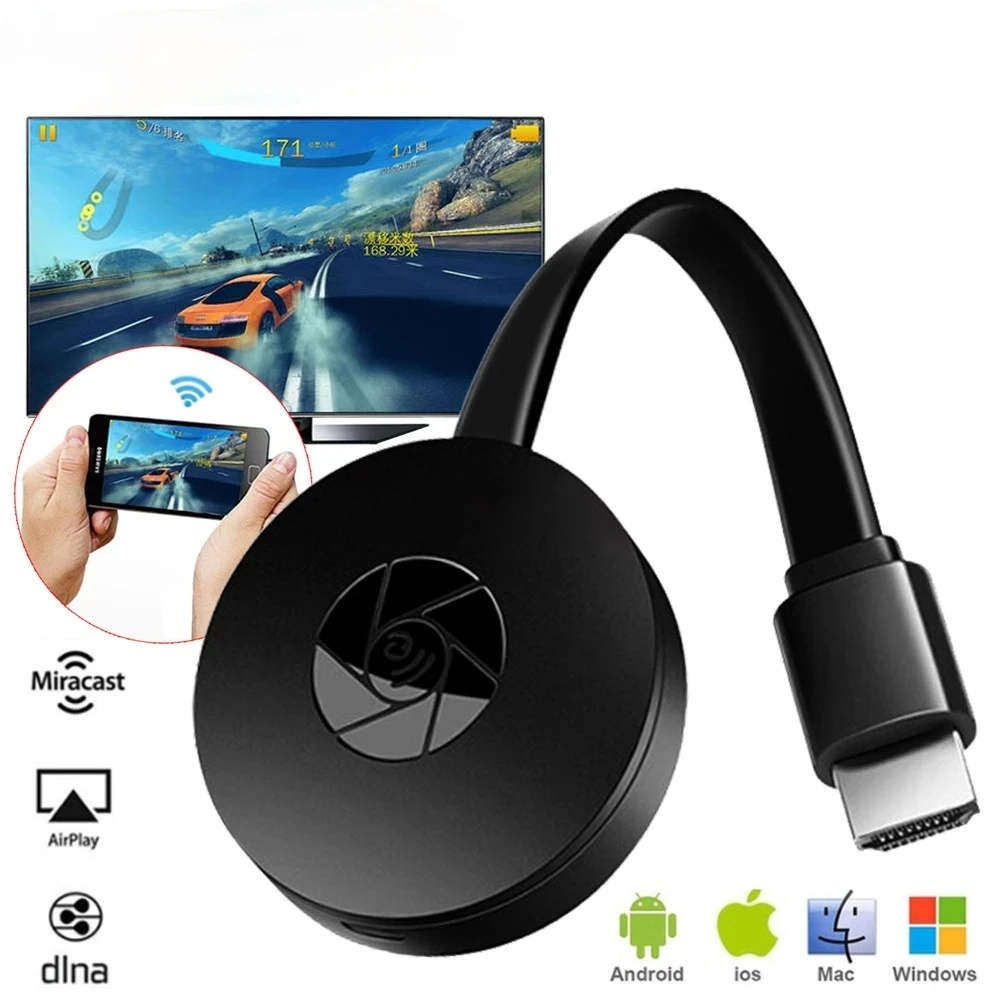 HD 1080P G2 TV Stick Wireless WiFi Display TV Dongle Receiver HDMI-compatible 2.4G WiFi Airplay Media Streamer Adapter Media
HD 1080P G2 TV Stick Wireless WiFi Display TV Dongle Receiver HDMI-compatible 2.4G WiFi Airplay Media Streamer Adapter Media