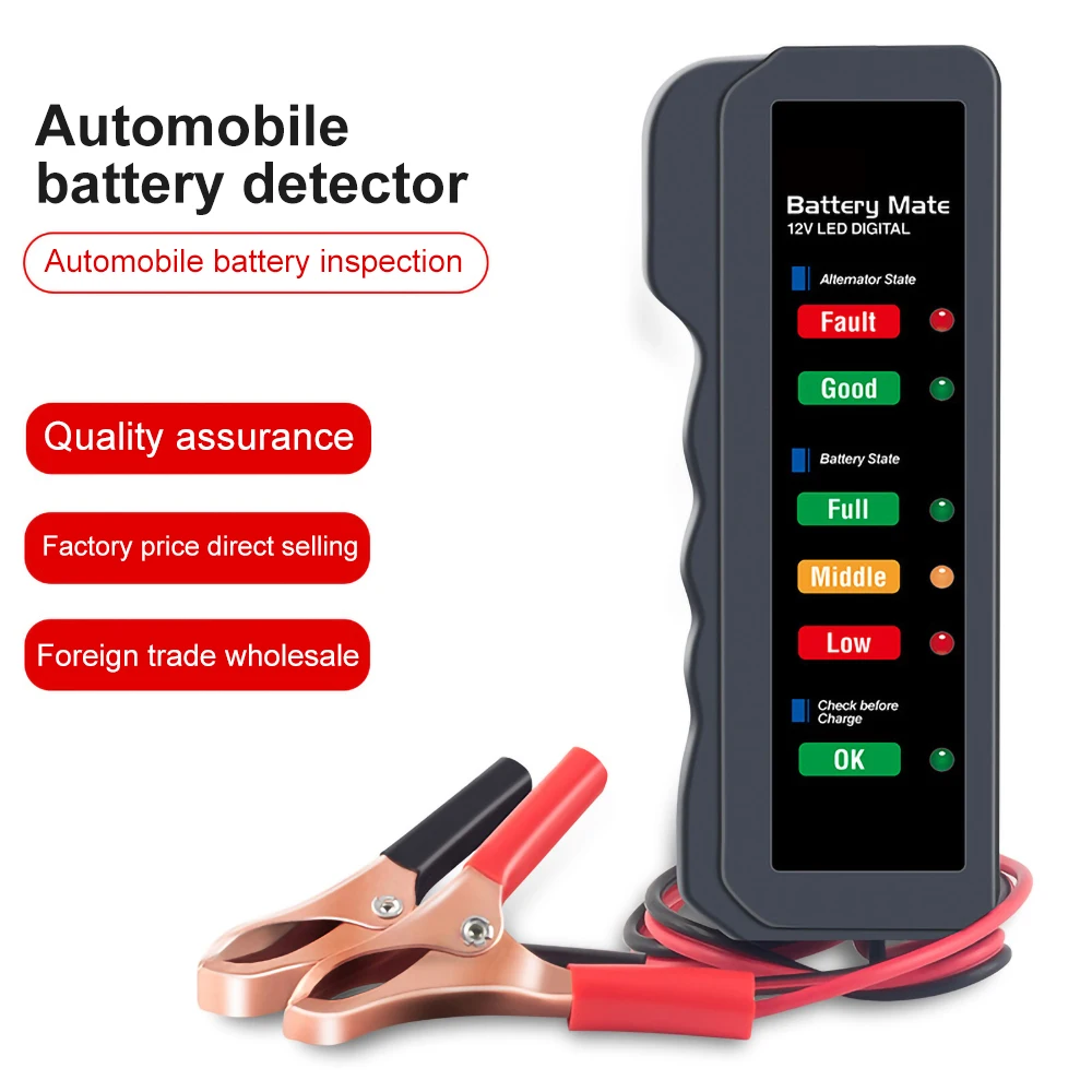 Mini 12V Car Battery Tester Digital Alternator Tester 6 LED Lights Display Car Diagnostic Tool Auto Battery Tester For Car 
Mini 12V Car Battery Tester Digital Alternator Tester 6 LED Lights Display Car Diagnostic Tool Auto Battery Tester For Car