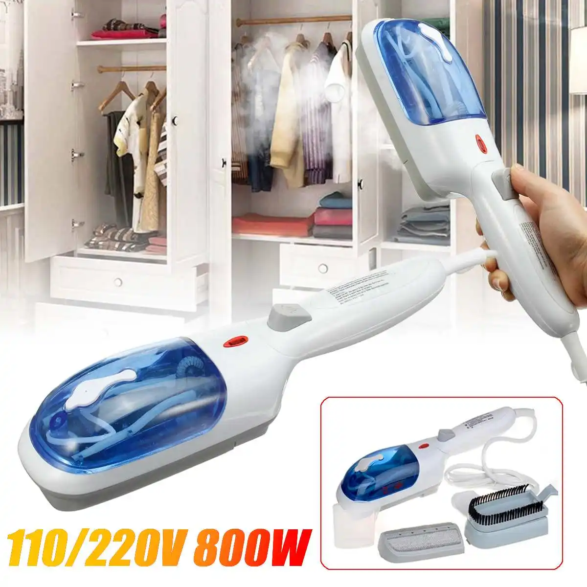 Hand-held Hanging Steamer Iron Machine Portable Steam Brush Fabric Laundry Cloth Wrinkle Brush Steamer For Household Travel
Hand-held Hanging Steamer Iron Machine Portable Steam Brush Fabric Laundry Cloth Wrinkle Brush Steamer For Household Travel