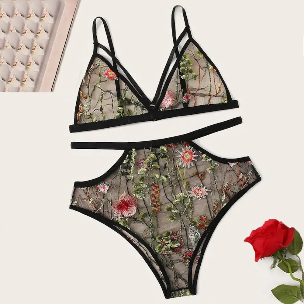 Sexy Bra Transparent Underwear Set Women Flower embroidery Sexy Lengerie Hot Erotic Push Up Bralette Seamless G string Panties#W
Sexy Bra Transparent Underwear Set Women Flower embroidery Sexy Lengerie Hot Erotic Push Up Bralette Seamless G string Panties#W