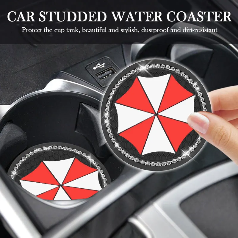 2pcs Rhinestone Car Cup Holder Coaster Non Slip Pad Mat for Umbrella Corporation Logo Car Badge Goods Interior Water Coaster
2pcs Rhinestone Car Cup Holder Coaster Non Slip Pad Mat for Umbrella Corporation Logo Car Badge Goods Interior Water Coaster