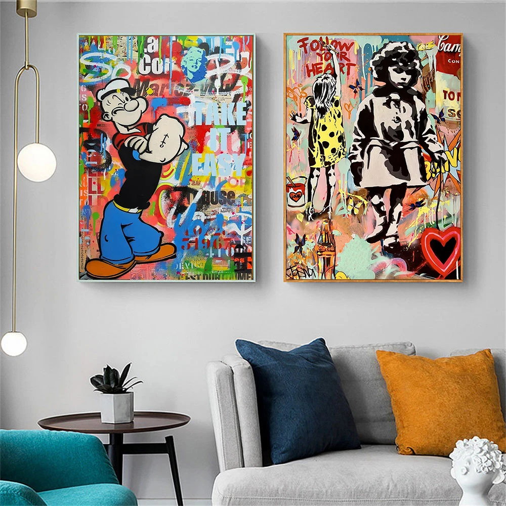 Street Pop Art Graffiti Poster Follow Your Heart On Canvas Painting Print Abstract Wall Picture For Living Room Home Decoration
Street Pop Art Graffiti Poster Follow Your Heart On Canvas Painting Print Abstract Wall Picture For Living Room Home Decoration