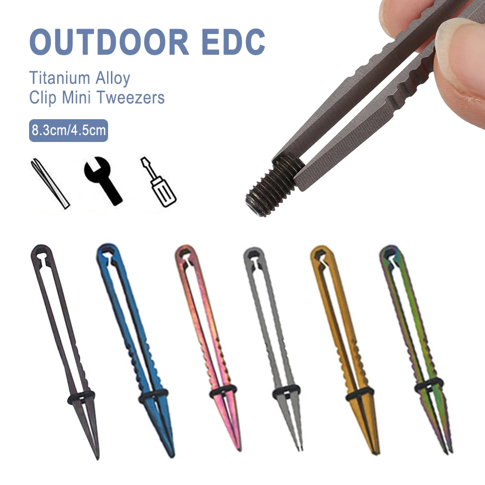 4.5cm 8.3cm Poratble Titanium Alloy Tweezers EDC Small Tool Multi-purpose Professional Camping Outdoor Pocket Maintenance
4.5cm 8.3cm Poratble Titanium Alloy Tweezers EDC Small Tool Multi-purpose Professional Camping Outdoor Pocket Maintenance