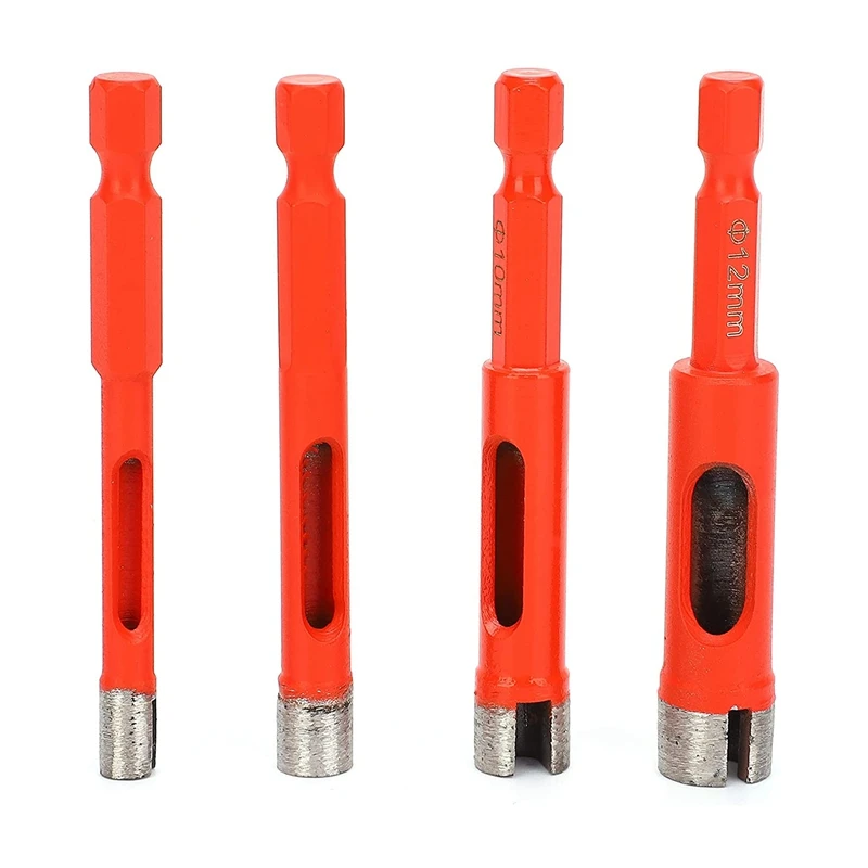 4Pcs Diamond Drill Bits for Ceramic Glass Hole Saw Marble Hole Opener for Granite Brick Tile Ceramic Concrete Drilling 
4Pcs Diamond Drill Bits for Ceramic Glass Hole Saw Marble Hole Opener for Granite Brick Tile Ceramic Concrete Drilling
