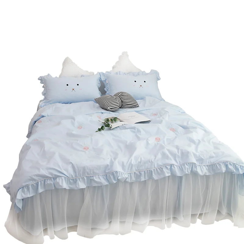 Embroidered Lace Princess Wedding Luxury Bedding Sets King Queen twin Pure cotton Bed skirt Duvet Cover Pillowcase bedclothes
Embroidered Lace Princess Wedding Luxury Bedding Sets King Queen twin Pure cotton Bed skirt Duvet Cover Pillowcase bedclothes