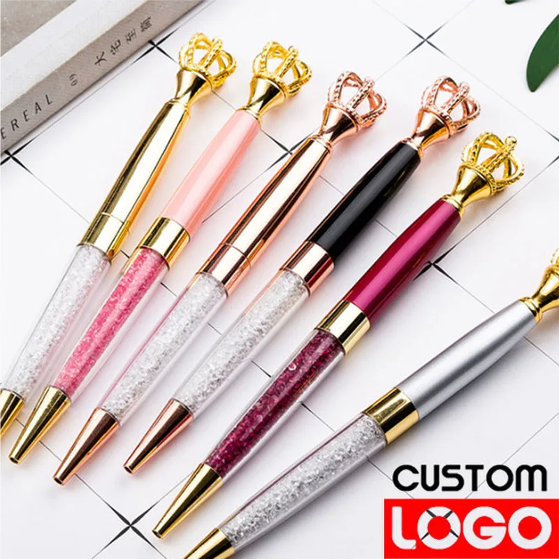 1pc High Quality Fashion Diamond Crown Metal Ballpoint Pen Writing Stationery Office School Custom pen Gift Company Logo Name
1pc High Quality Fashion Diamond Crown Metal Ballpoint Pen Writing Stationery Office School Custom pen Gift Company Logo Name