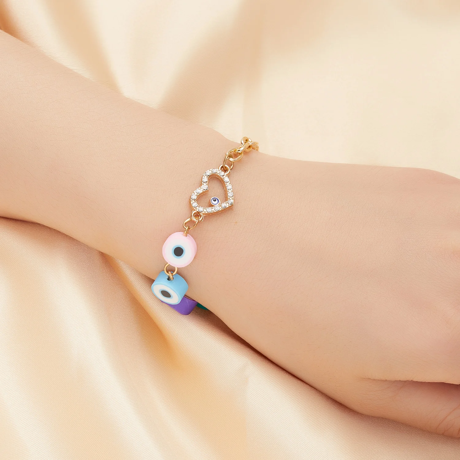 Eye Rhinestone Heart Bracelet Bangle Adjustable Chain Women Bracelet For Couple Men Women Lady Boy Girls Valentine's Day Gift
Eye Rhinestone Heart Bracelet Bangle Adjustable Chain Women Bracelet For Couple Men Women Lady Boy Girls Valentine's Day Gift