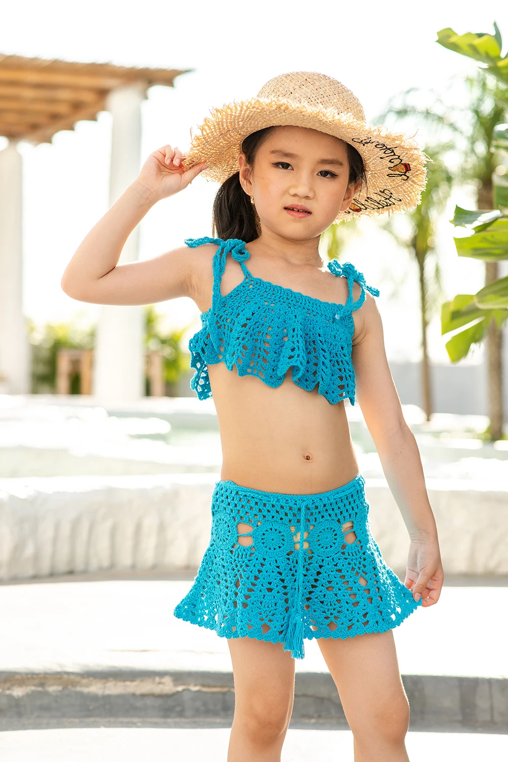 Cute Bikini Young Kids Swimwear Crochet Swimsuit Baby Girls Two Piece 2020 Summer Bathing Suit Children Beachwear
Cute Bikini Young Kids Swimwear Crochet Swimsuit Baby Girls Two Piece 2020 Summer Bathing Suit Children Beachwear