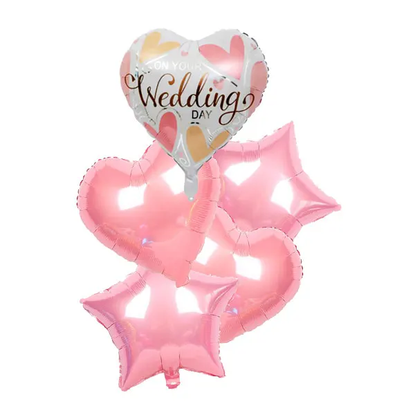On Your Wedding Day Mylar Foil Balloon Valentine's Day Decorations for Party Heart-Shaped Balloons Wedding Flower Decoration
On Your Wedding Day Mylar Foil Balloon Valentine's Day Decorations for Party Heart-Shaped Balloons Wedding Flower Decoration