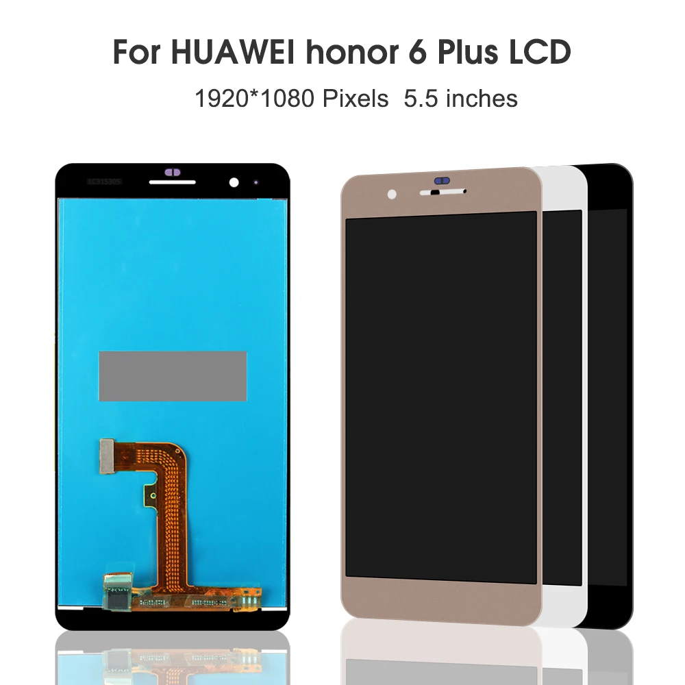 Huawei 5 ''lcd для huawei honor 6 Plus lcd кодирующий преобразователь сенсорного экрана в