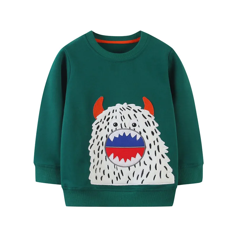 Jumping Meters New Design Monsters Applique Tpddler Cotton Sweatshirt Fashion Baby Autumn Clothes Hot Selling Kids Hoodies Shirt
Jumping Meters New Design Monsters Applique Tpddler Cotton Sweatshirt Fashion Baby Autumn Clothes Hot Selling Kids Hoodies Shirt