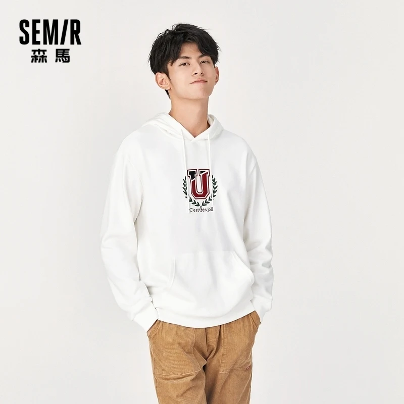 SEMIR Sweatshirt Men 2021 Autumn New Trendy Ins Hooded Hoodie Letter Embroidery Top Man Loose Korea Super Fashion Hoodies Man
SEMIR Sweatshirt Men 2021 Autumn New Trendy Ins Hooded Hoodie Letter Embroidery Top Man Loose Korea Super Fashion Hoodies Man
