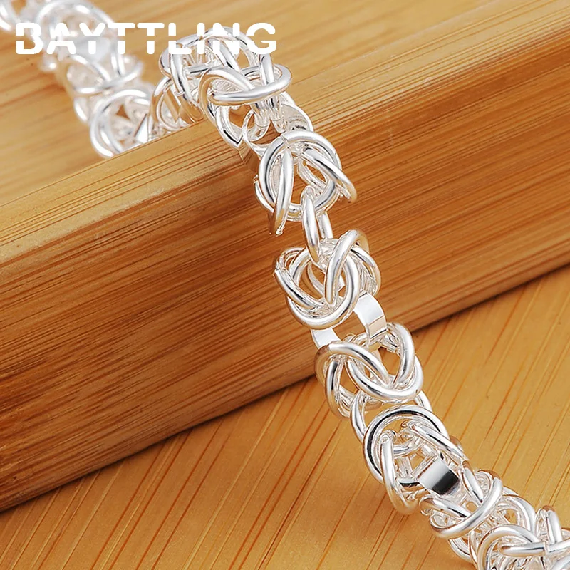 BAYTTLING 8 Inch Silver Color Braided Faucet Bangle Bracelet For Woman Man Fashion Charm Wedding Jewelry Gift 
BAYTTLING 8 Inch Silver Color Braided Faucet Bangle Bracelet For Woman Man Fashion Charm Wedding Jewelry Gift