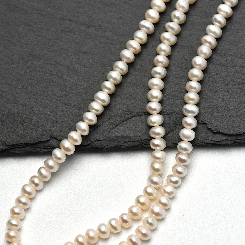 1 strand Natural Oval White Cultured Freshwater Pearl Loose Beads 5-6mm for Jewelry Making 14 inch
1 strand Natural Oval White Cultured Freshwater Pearl Loose Beads 5-6mm for Jewelry Making 14 inch