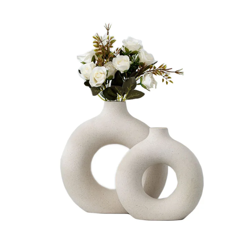 Nordic Circular Hollow Ceramic Vase Donuts Flower Pot Home Decoration Accessories Office Desktop Living Room Interior Decor Gift
Nordic Circular Hollow Ceramic Vase Donuts Flower Pot Home Decoration Accessories Office Desktop Living Room Interior Decor Gift
