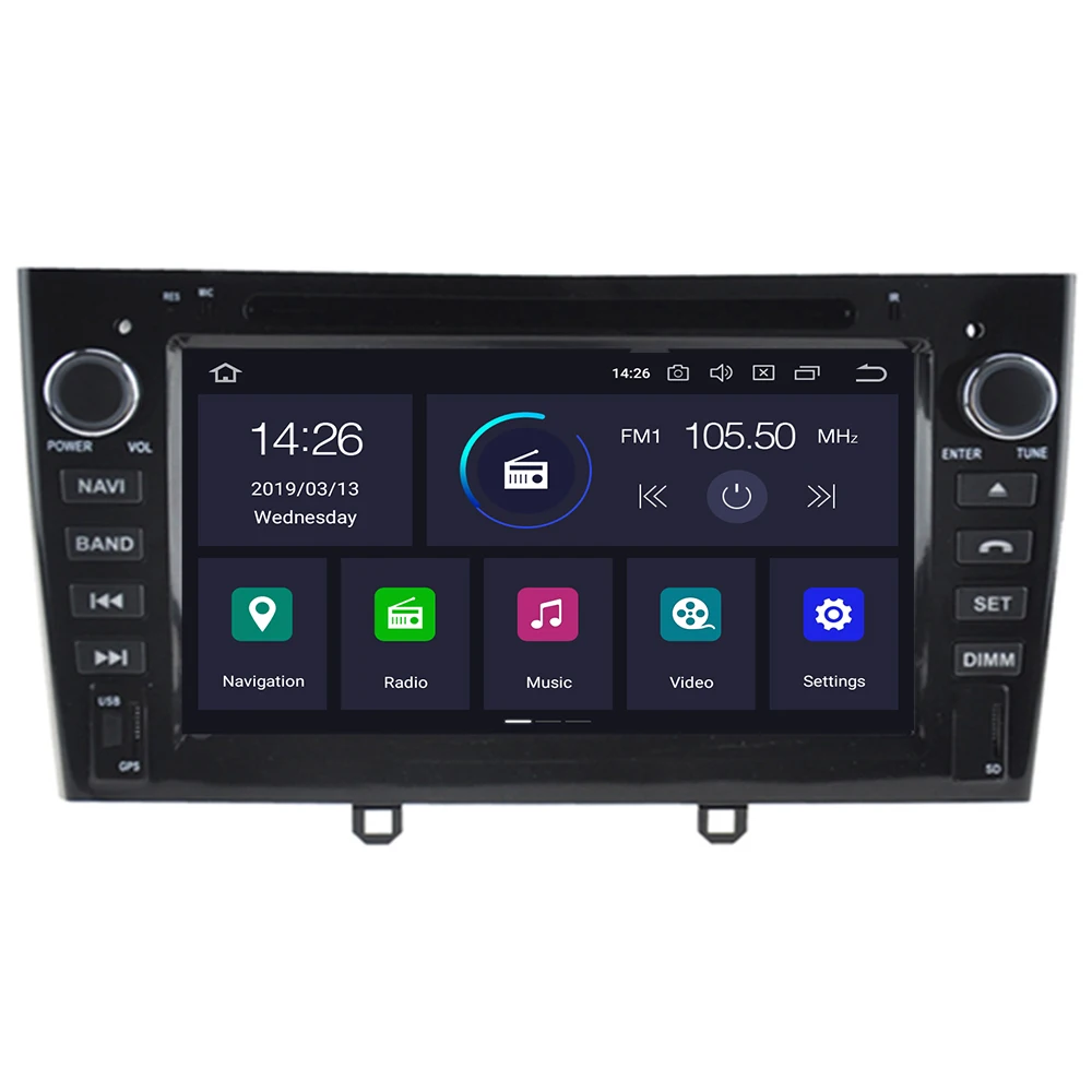 Автомобильный DVD плеер на Android 10 мультимедийная стереосистема для peugeot 408 308 308SW с