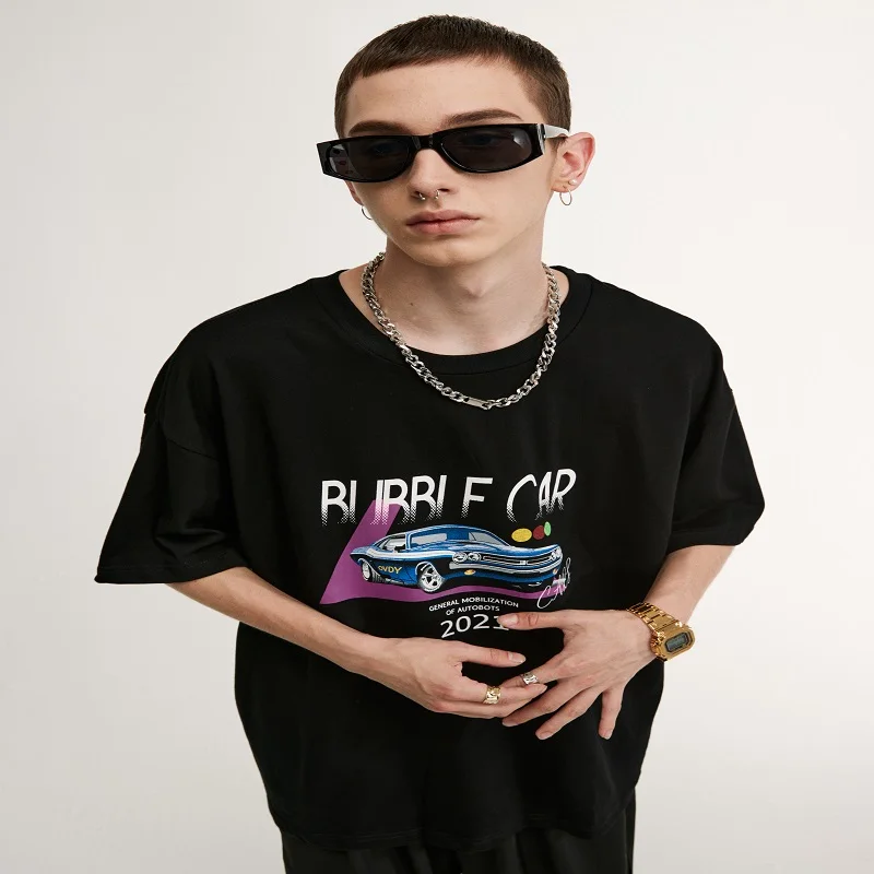 Summer New Street National Tide Hip-Hop Retro Muscle Car Printing Oversize T-shirt Short Sleeves
Summer New Street National Tide Hip-Hop Retro Muscle Car Printing Oversize T-shirt Short Sleeves