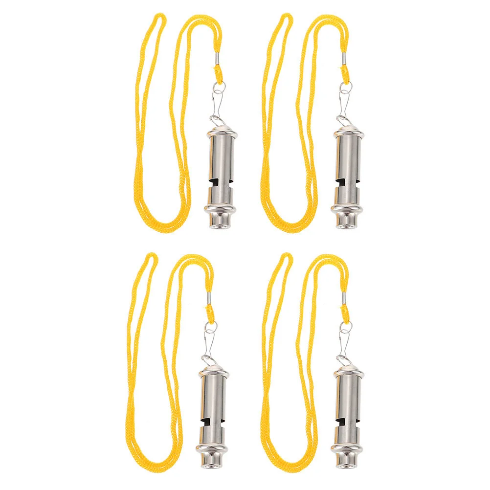 4Pcs Referee Outdoor Whistles Stainless Steel Match Whistles Crisp Sound Whistles
4Pcs Referee Outdoor Whistles Stainless Steel Match Whistles Crisp Sound Whistles