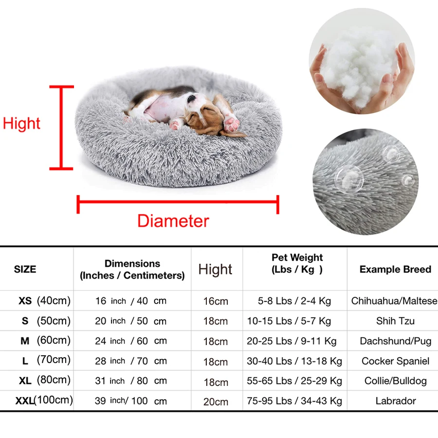 Soft Pet Dog Bed Round Winter warm Long Plush Dog House Cushion Cat Beds Mats Sofa for Samll large Dogs kennel Pet supplies 
Soft Pet Dog Bed Round Winter warm Long Plush Dog House Cushion Cat Beds Mats Sofa for Samll large Dogs kennel Pet supplies