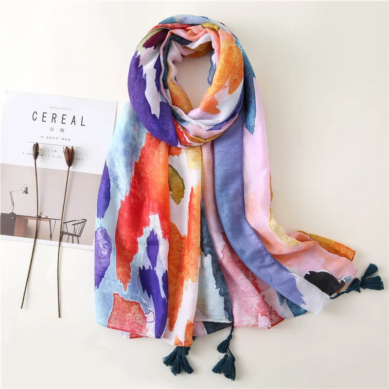 2022 Autumn Winter Ink Painting Tassel Viscose Shawl Scarf lady High Quality Print Pashminas Stole Muslim Hijab Echarpe Foulard
2022 Autumn Winter Ink Painting Tassel Viscose Shawl Scarf lady High Quality Print Pashminas Stole Muslim Hijab Echarpe Foulard