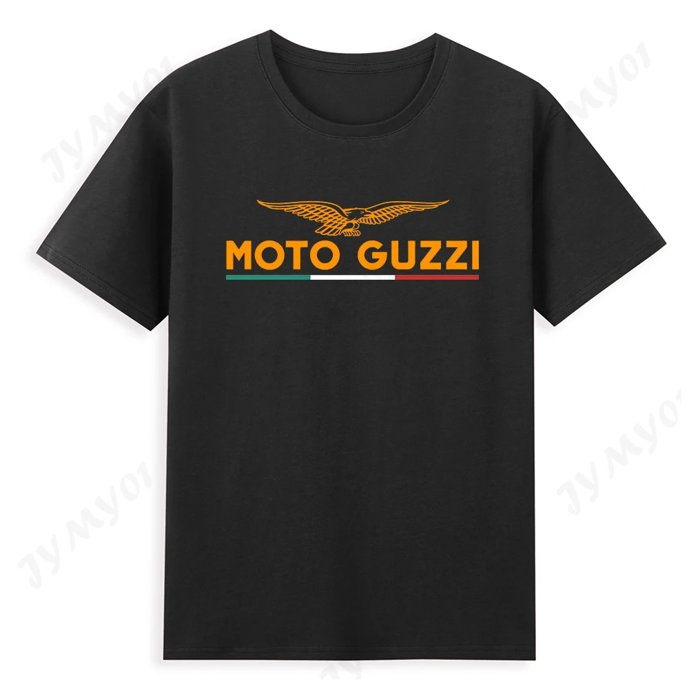 

Men T Shirt Moto Guzzi Eagle Logo Brand Cool Top High-quality Cotton O-neck Motorcycle Sports Men's Clothing