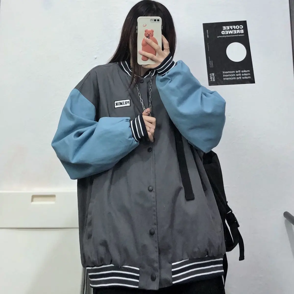 2021 Korean Fashion version of Harajuku wild loose tooling jacket oversized jacket baseball uniform jacket women veste femme
2021 Korean Fashion version of Harajuku wild loose tooling jacket oversized jacket baseball uniform jacket women veste femme