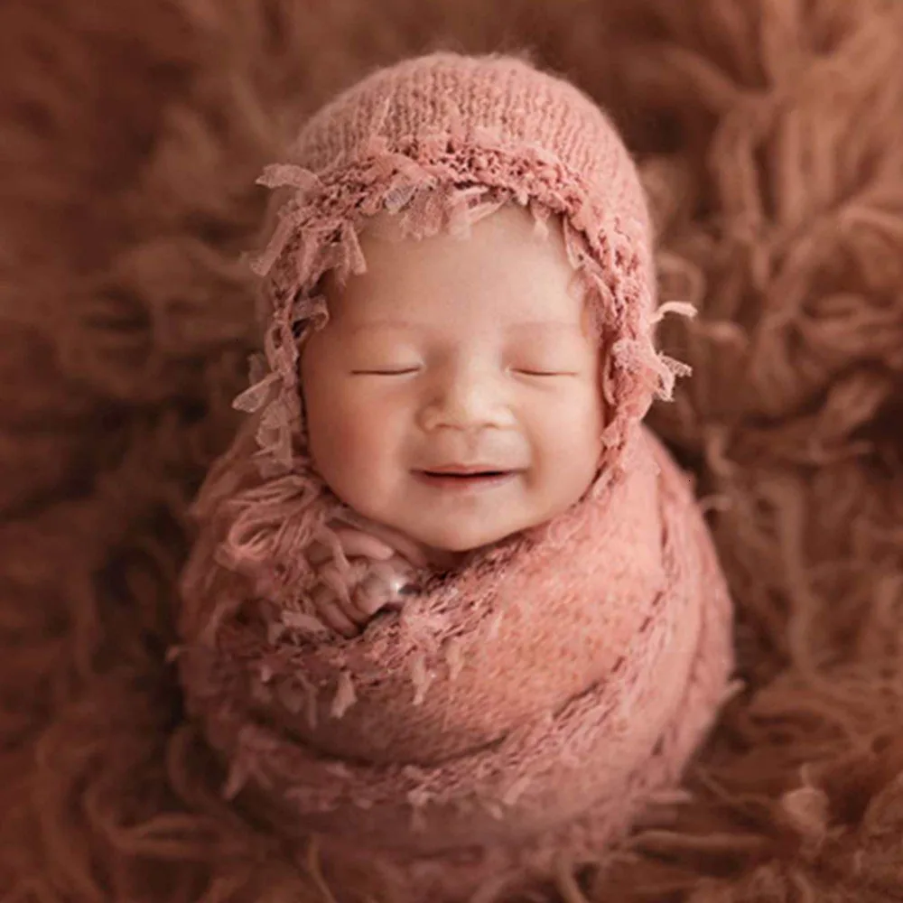 

Аксессуары для фотосъемки новорожденных Мягкая мохеровая Шапочка + набор для фотосъемки новорожденных студийные детские вязаные шапки