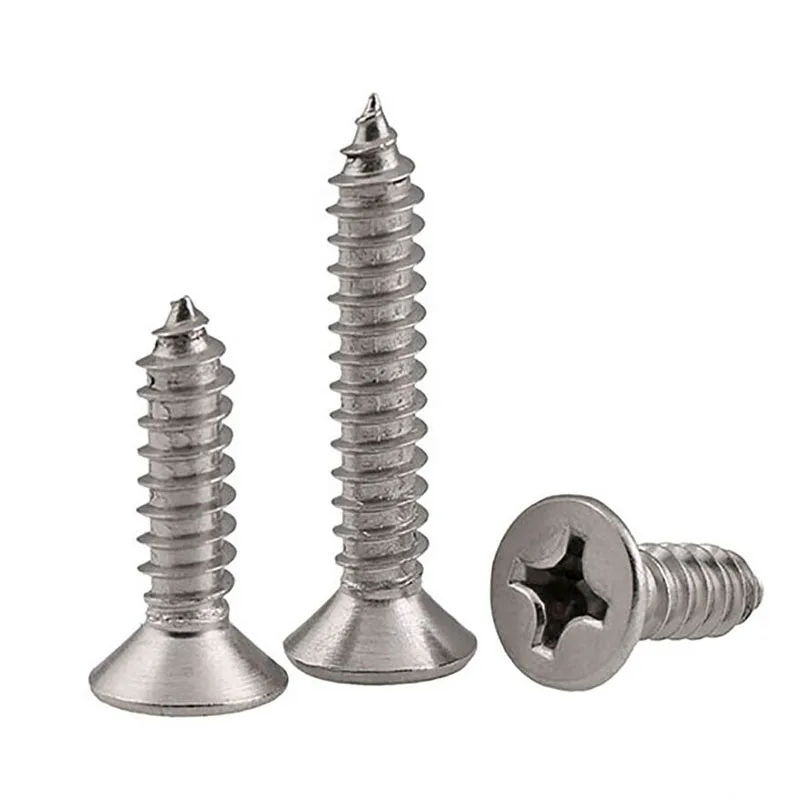 304 Stainless steel Cross recessed countersunk head tapping screws Wood SCREW M1 1.2 1.4 1.7-M3
304 Stainless steel Cross recessed countersunk head tapping screws Wood SCREW M1 1.2 1.4 1.7-M3
